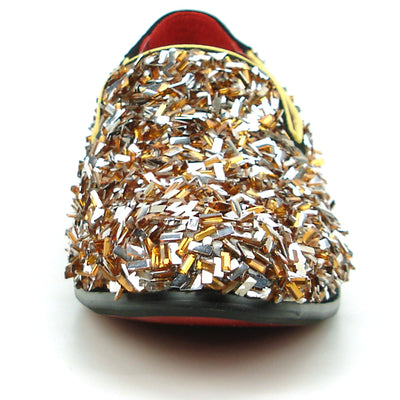 FI-7498 Gold Slip on Loafer Fiesso by Aurelio Garcia