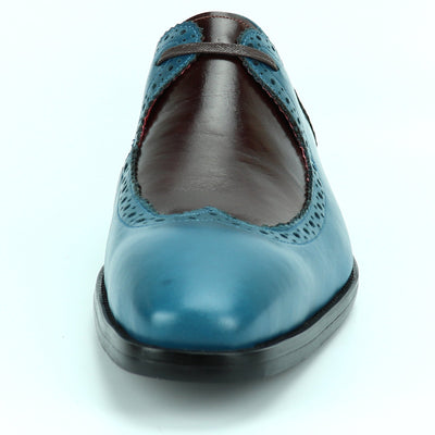 FI-8704 Blue Burgundy Wing Tip Encore by Fiesso