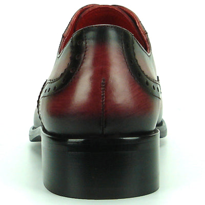 FI-8713 Burgundy Leather Cap Toe Lace up Encore by Fiesso