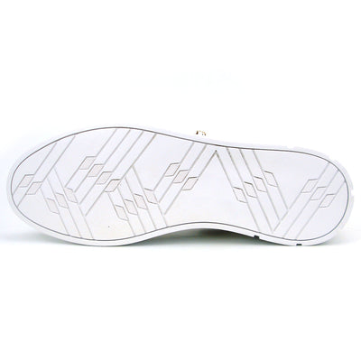 FI-2382 Beige Lace up Low Cut Sneaker Gold Lion head Encore by Fiesso