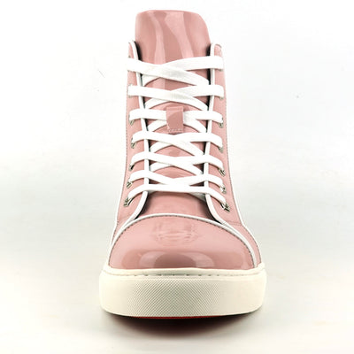 FI-2416 Pink Patent Leather Lace up High top Sneaker Encore by Fiesso