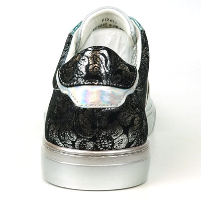 FI-2431 Silver Multi Leather Lace up Low Cut Sneaker Encore by Fiesso