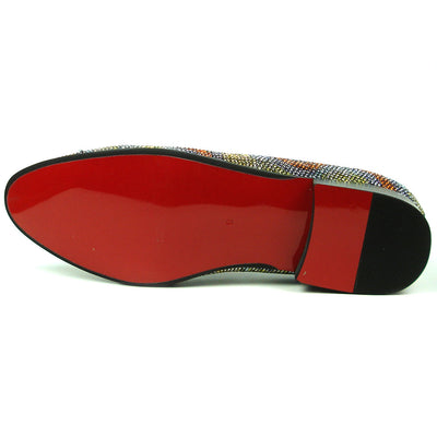 FI-7390 Multi color Rhinestones Slip on with Tassel Fiesso by Aurelio Garcia