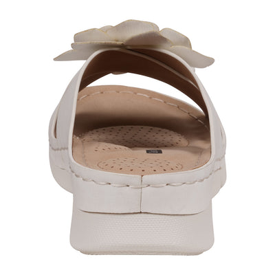 Women's Claire White Cushioned Footbed Sandals