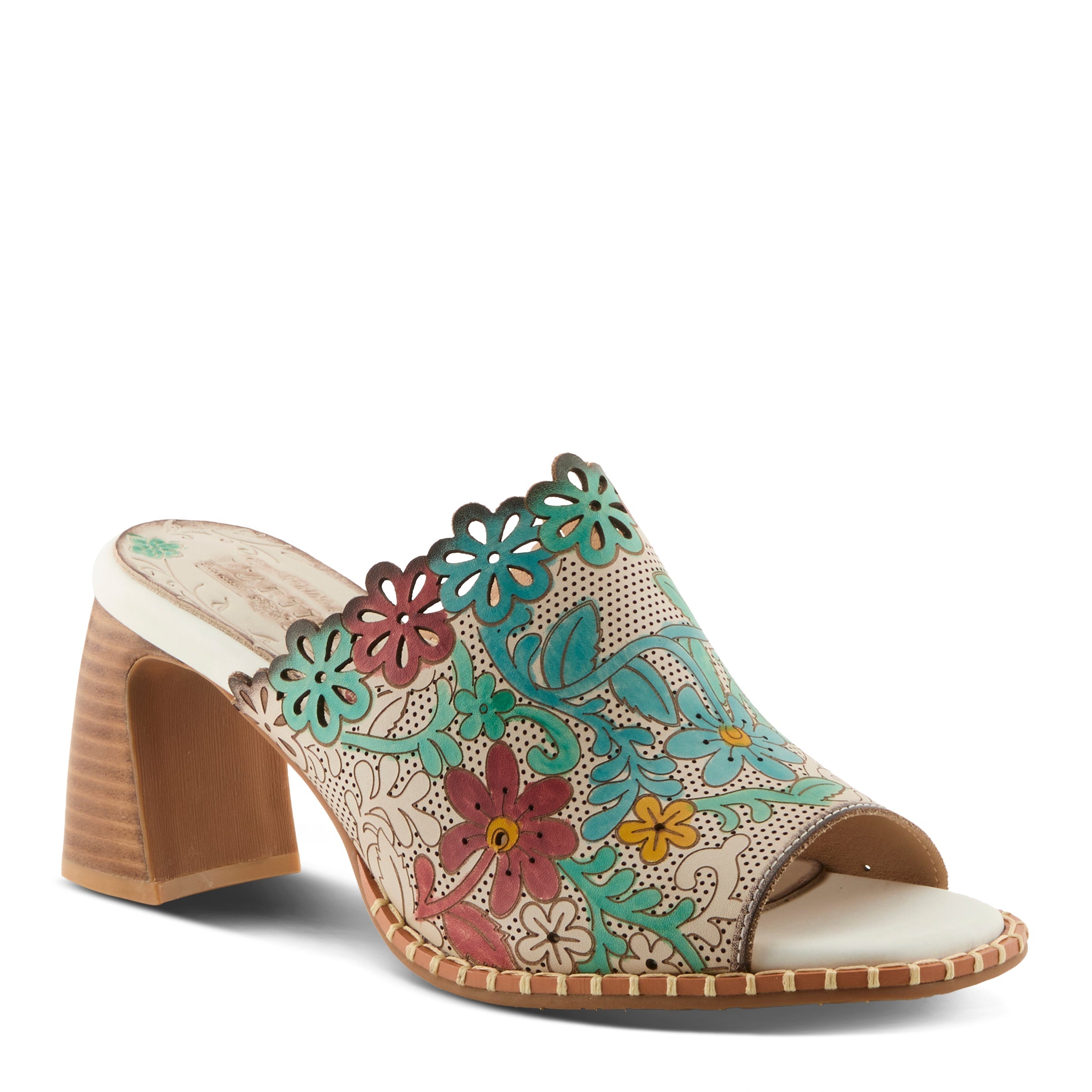 L'Artiste L'ARTISTE FOXXILA SANDALS sandal in brown multi with handcrafted leather design