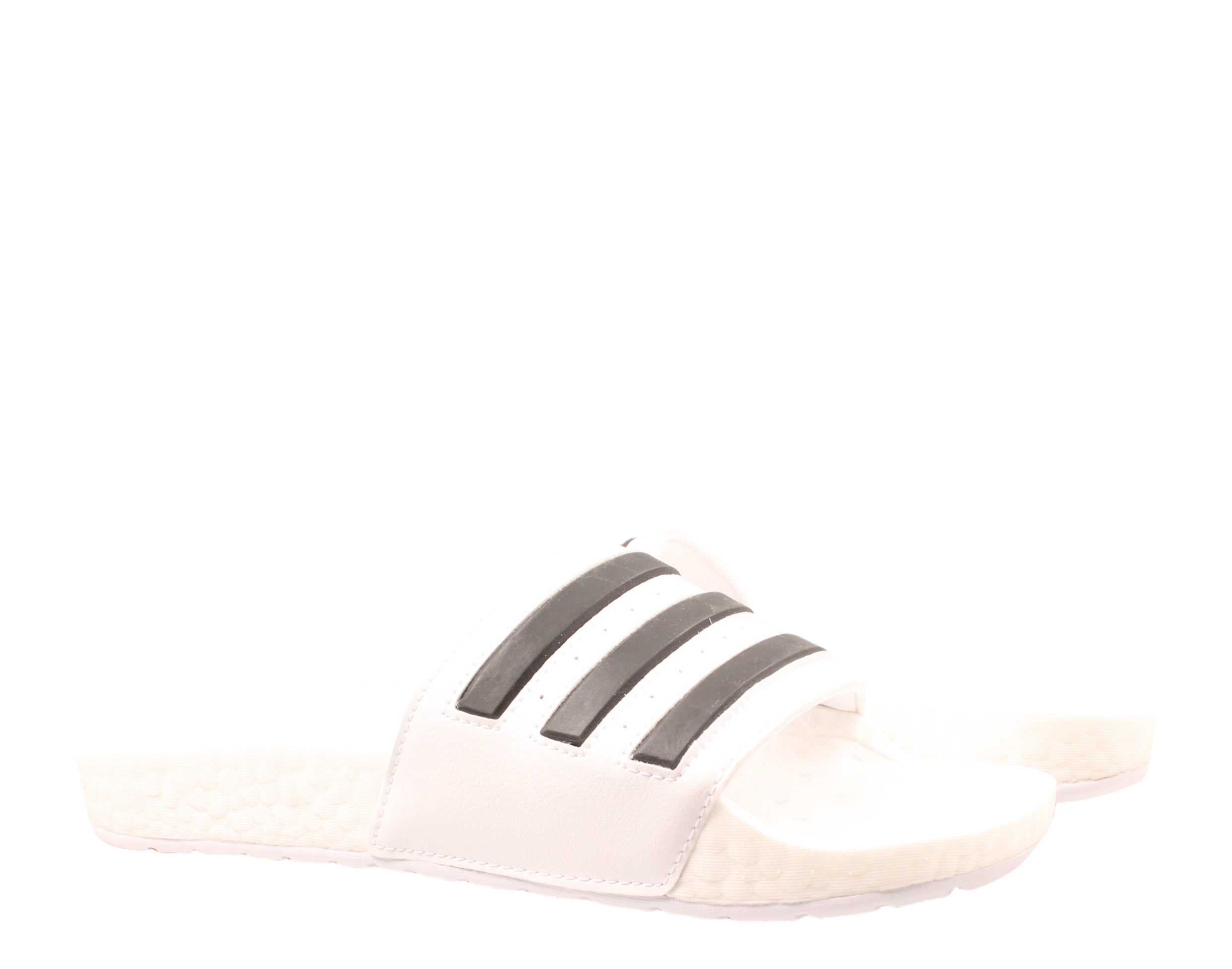 adidas Adilette Boost Slides — White/Black