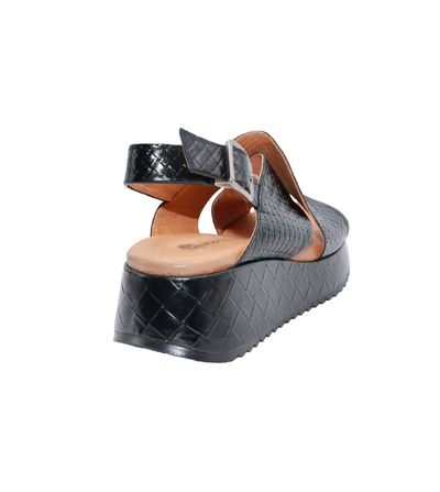 Eric Michael Fawna Braided Leather Wedge Sandal