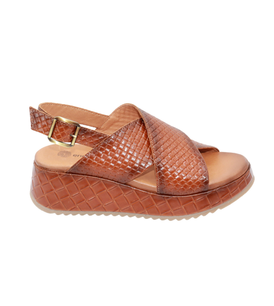 Eric Michael Fawna Braided Leather Wedge Sandal