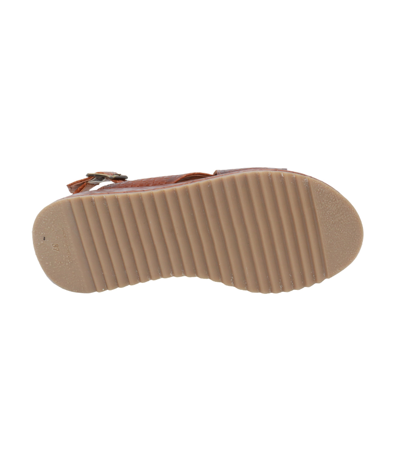 Eric Michael Fawna Braided Leather Wedge Sandal