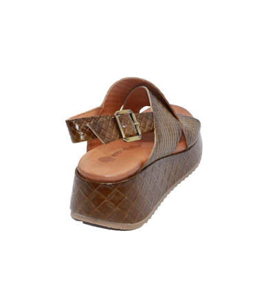 Eric Michael Fawna Braided Leather Wedge Sandal