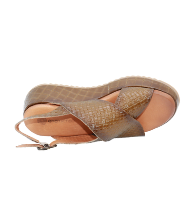 Eric Michael Fawna Braided Leather Wedge Sandal