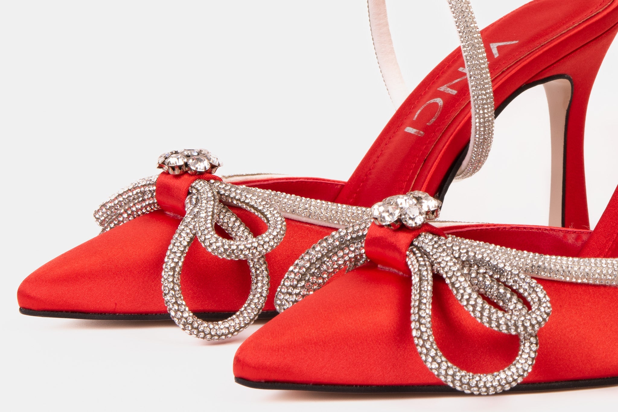 The Floransa Red Leather Pointy Toe Ankle Strap Women Sandal Final Sale!