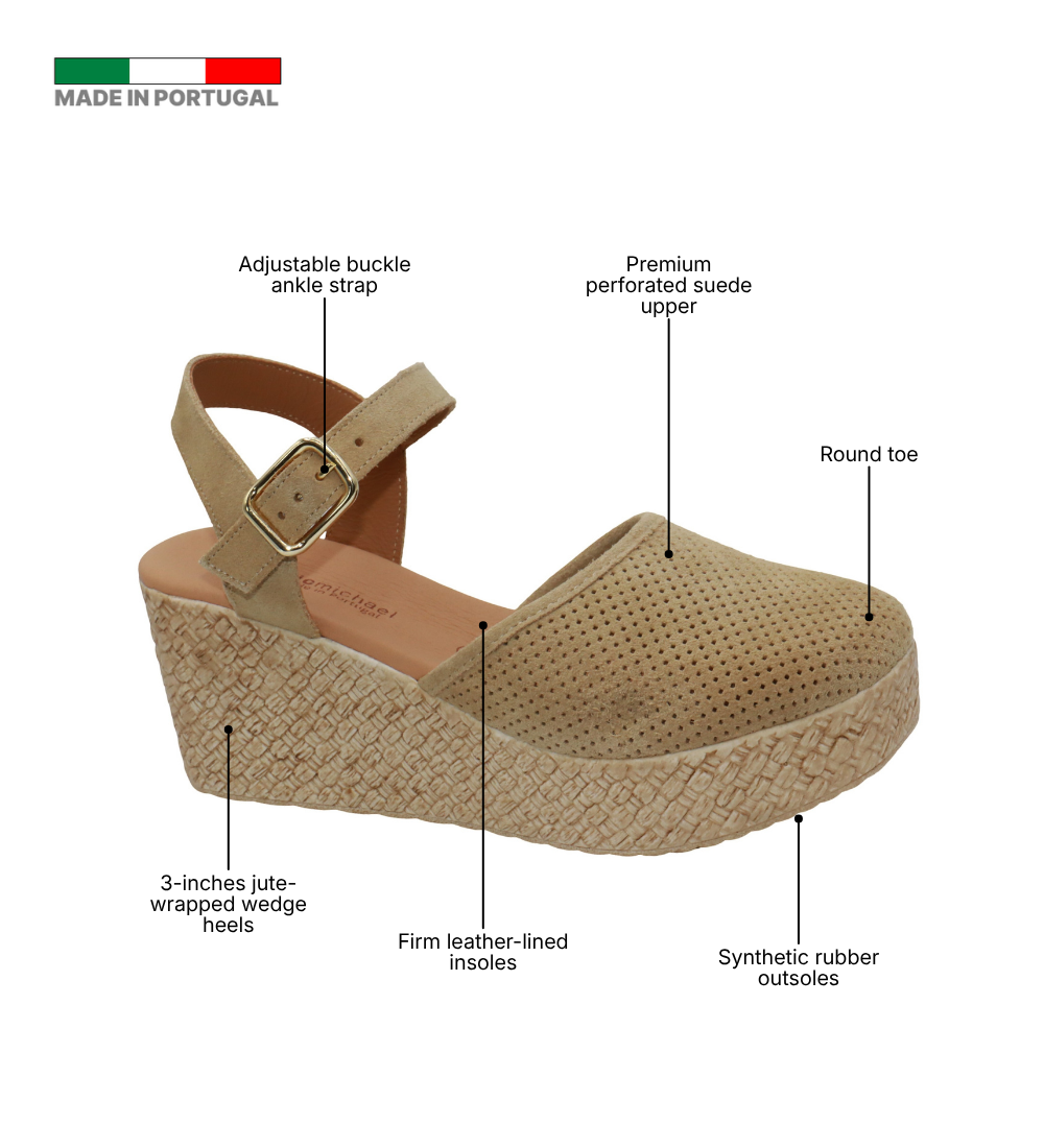 Eric Michael Forest Women’s Perforated Suede Wedge