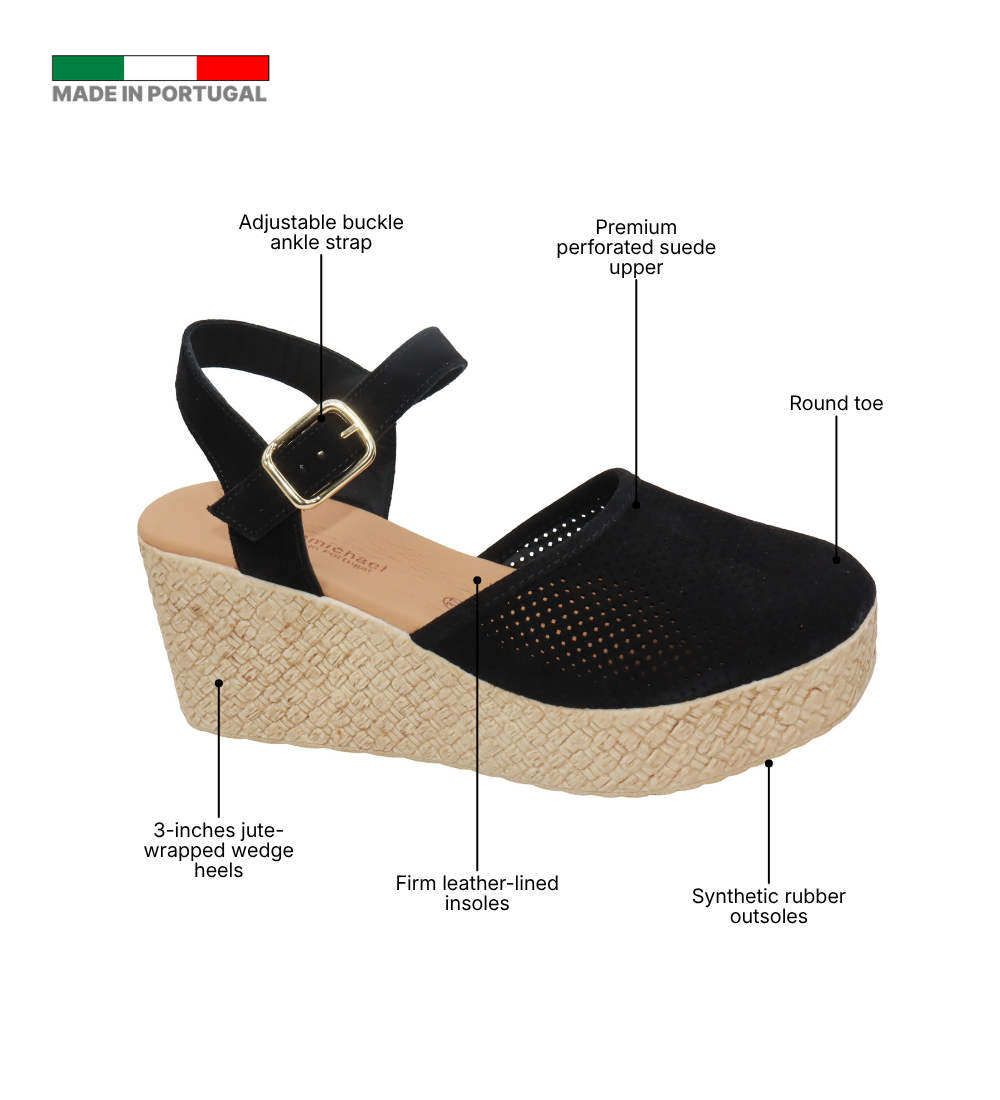 Eric Michael Forest Women’s Perforated Suede Wedge