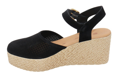 Eric Michael Forest Women’s Perforated Suede Wedge
