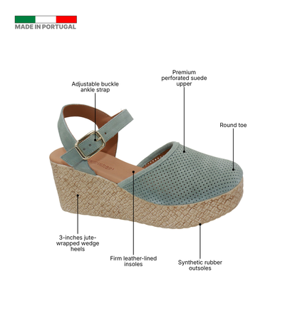 Eric Michael Forest Women’s Perforated Suede Wedge