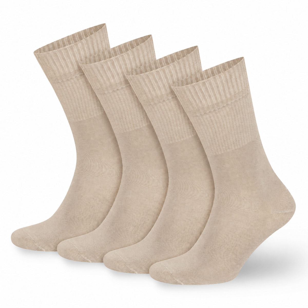 Men’s & Women’s Bamboo Diabetic Crew Socks 4-Pack