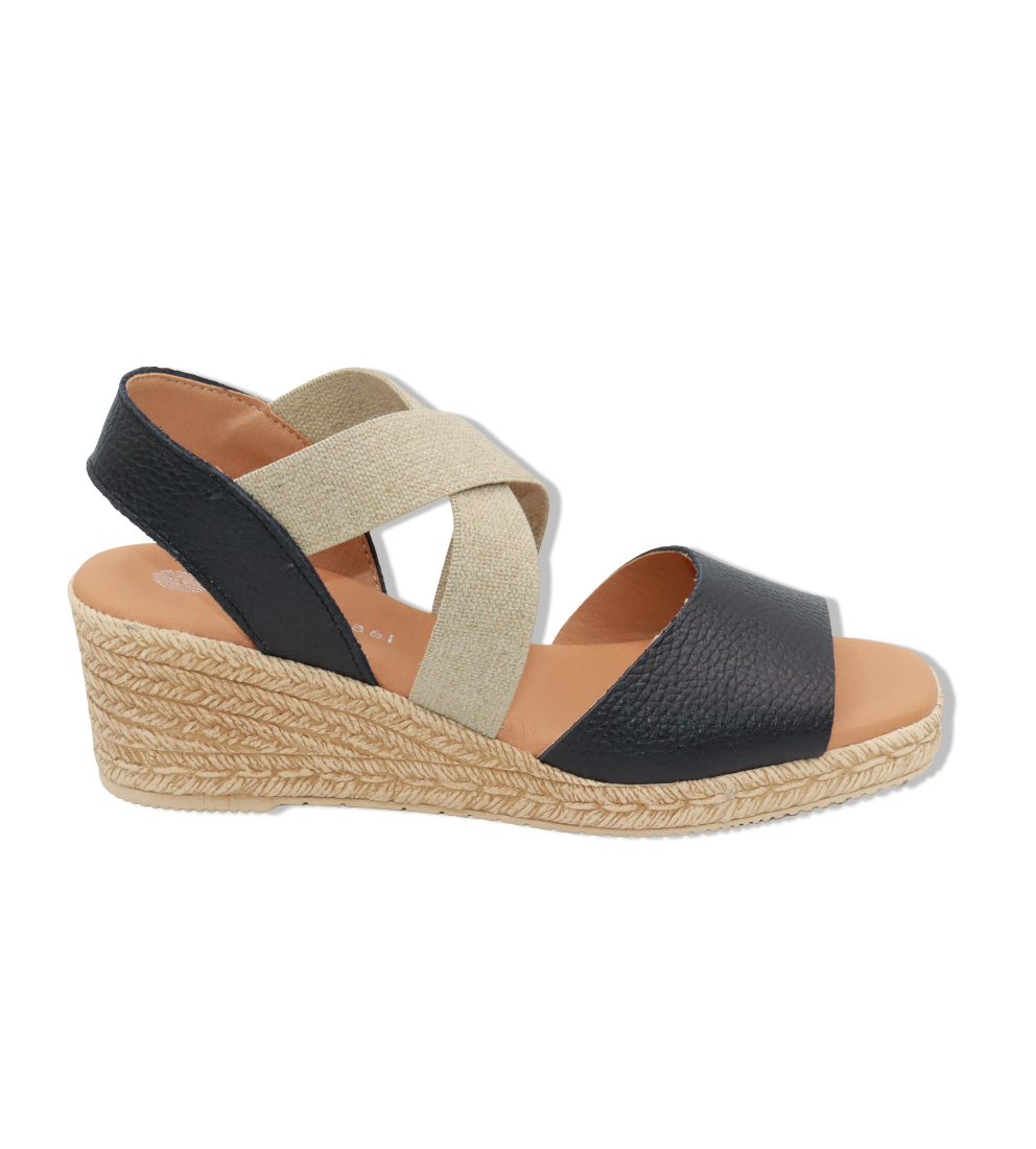 Eric Michael Foxy Jute Wedge Sandal