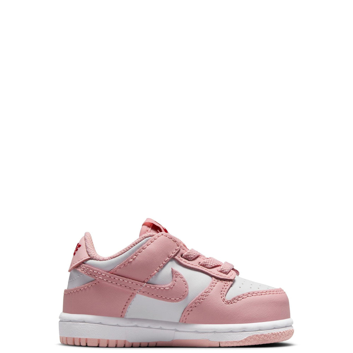 Nike Dunk Low Toddlers' (TD) Sneakers — White/Pomegranate/Pink Glaze Leather Low-Top