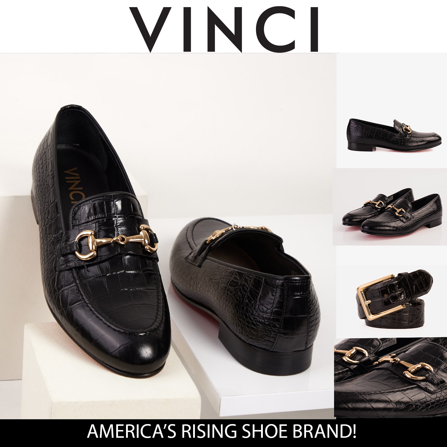 The Monaco Black Leather Men Shoe Bit Loafer
