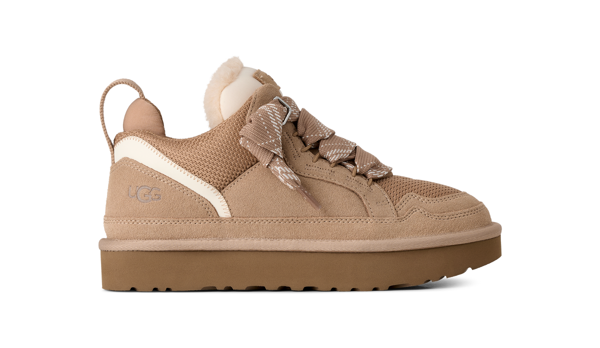 UGG Lowmel Womens Sneakers — Sand Suede Low-Top
