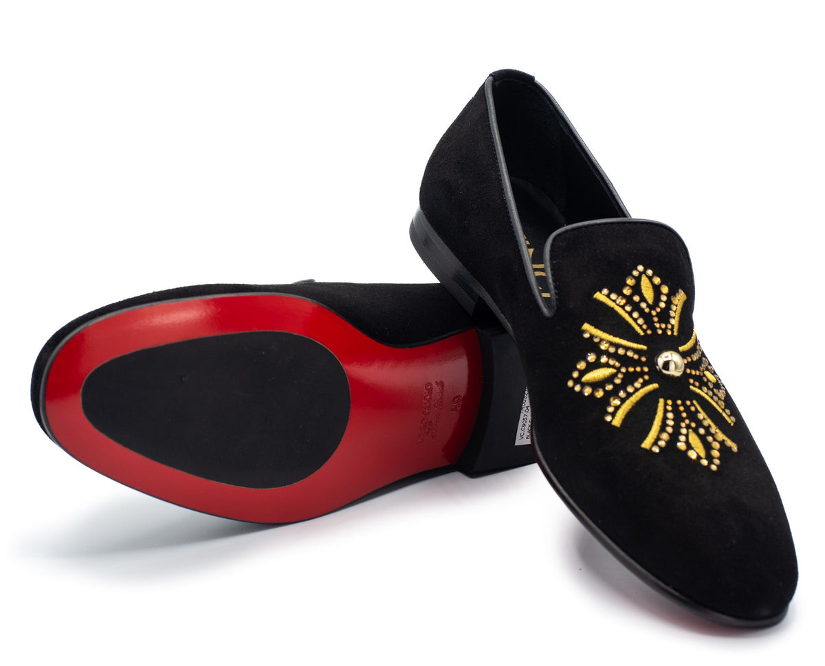 Vinci Leather The Lazio Shoe Black Suede Slip-on Loafer Men Shoe – product view 5