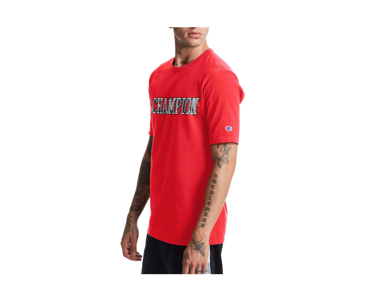 Champion C Life Heritage 3D Logo Men's T-Shirt — Red