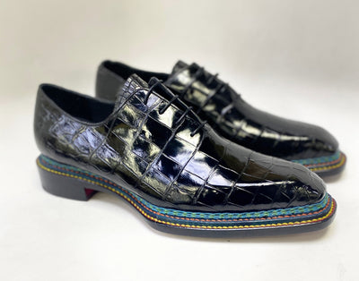 Maurice Custom Ghost Alligator Oxford - Black
