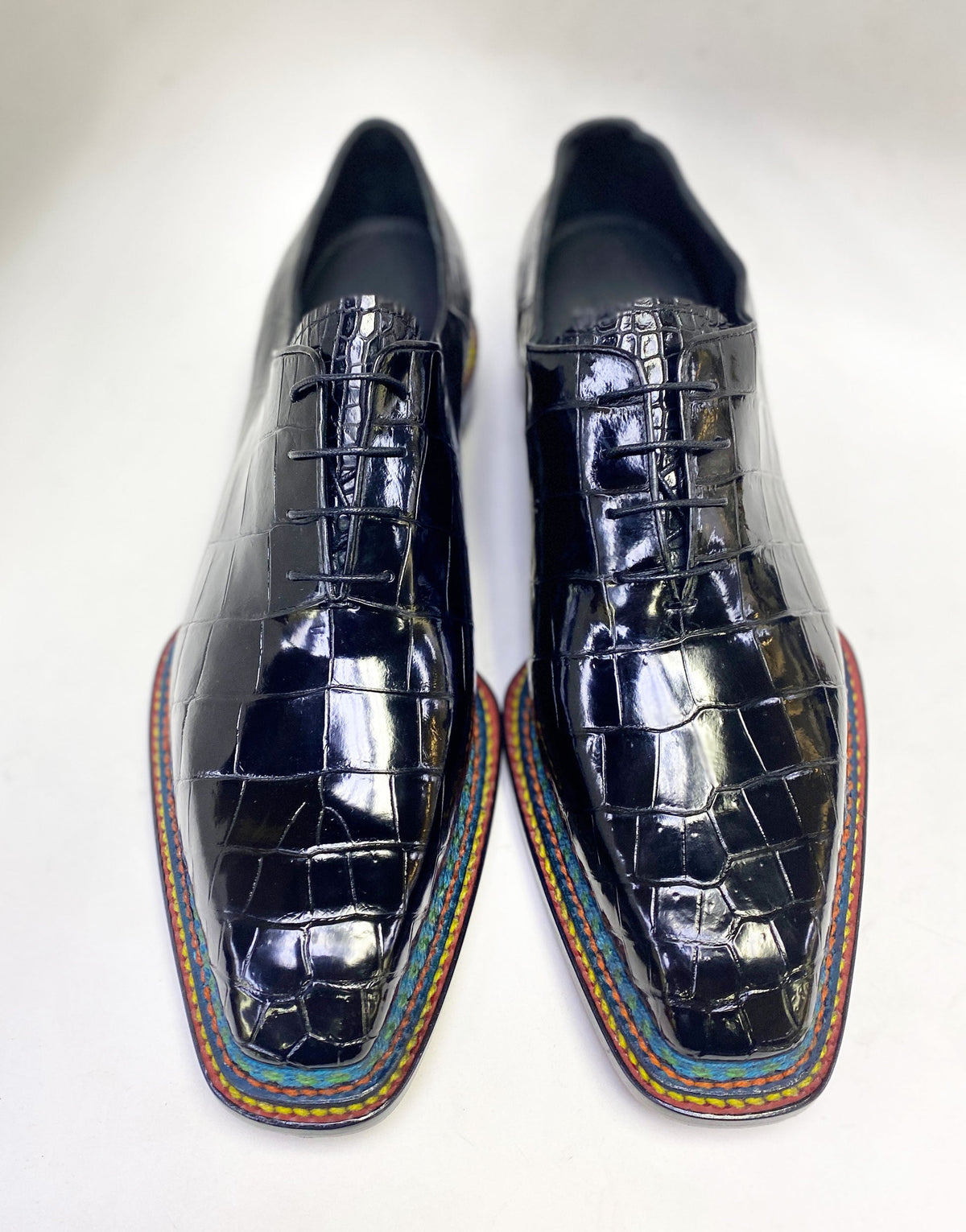 Maurice Custom Ghost Alligator Oxford - Black