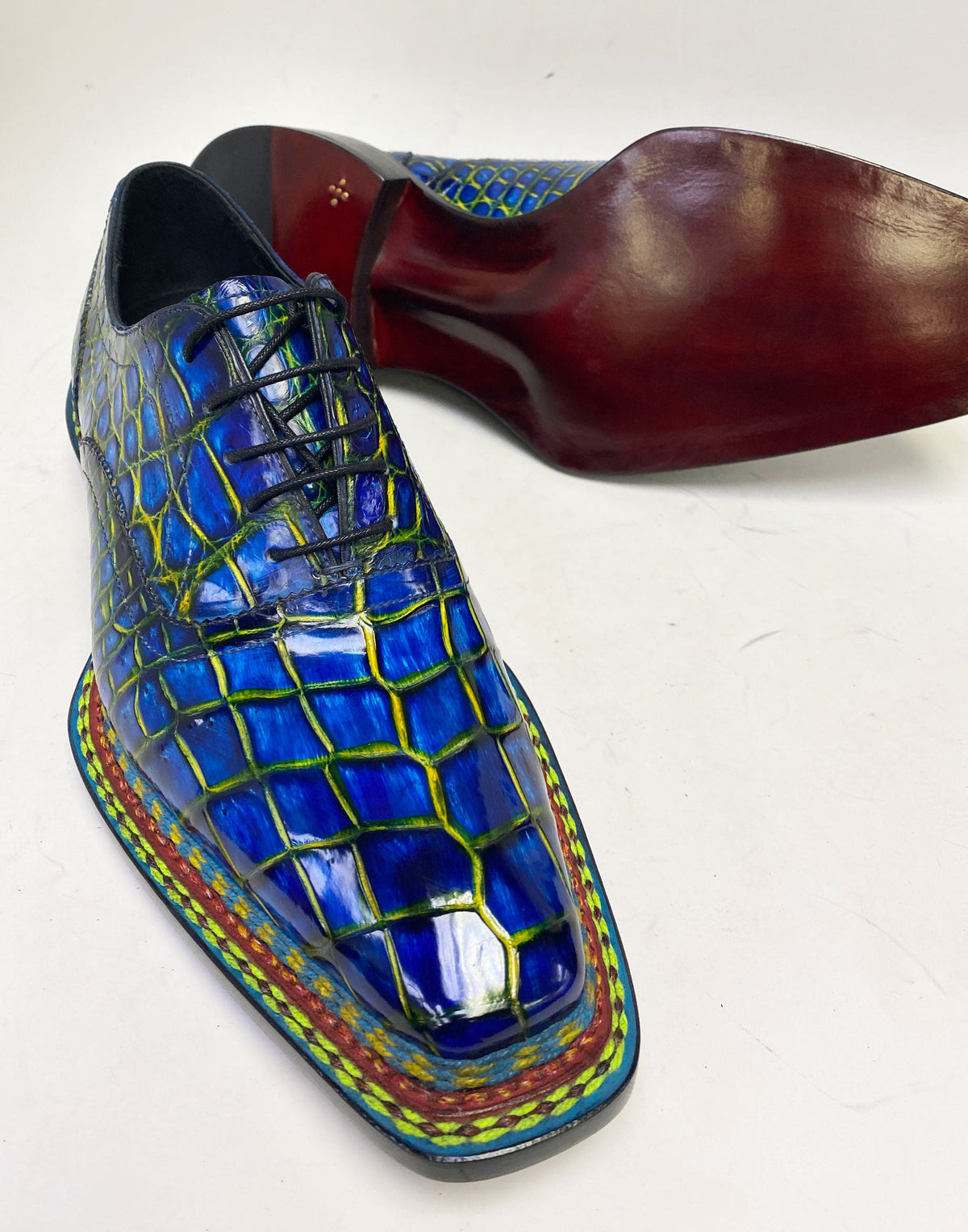 Maurice Ghost II Alligator Oxford - Navy – product view 6