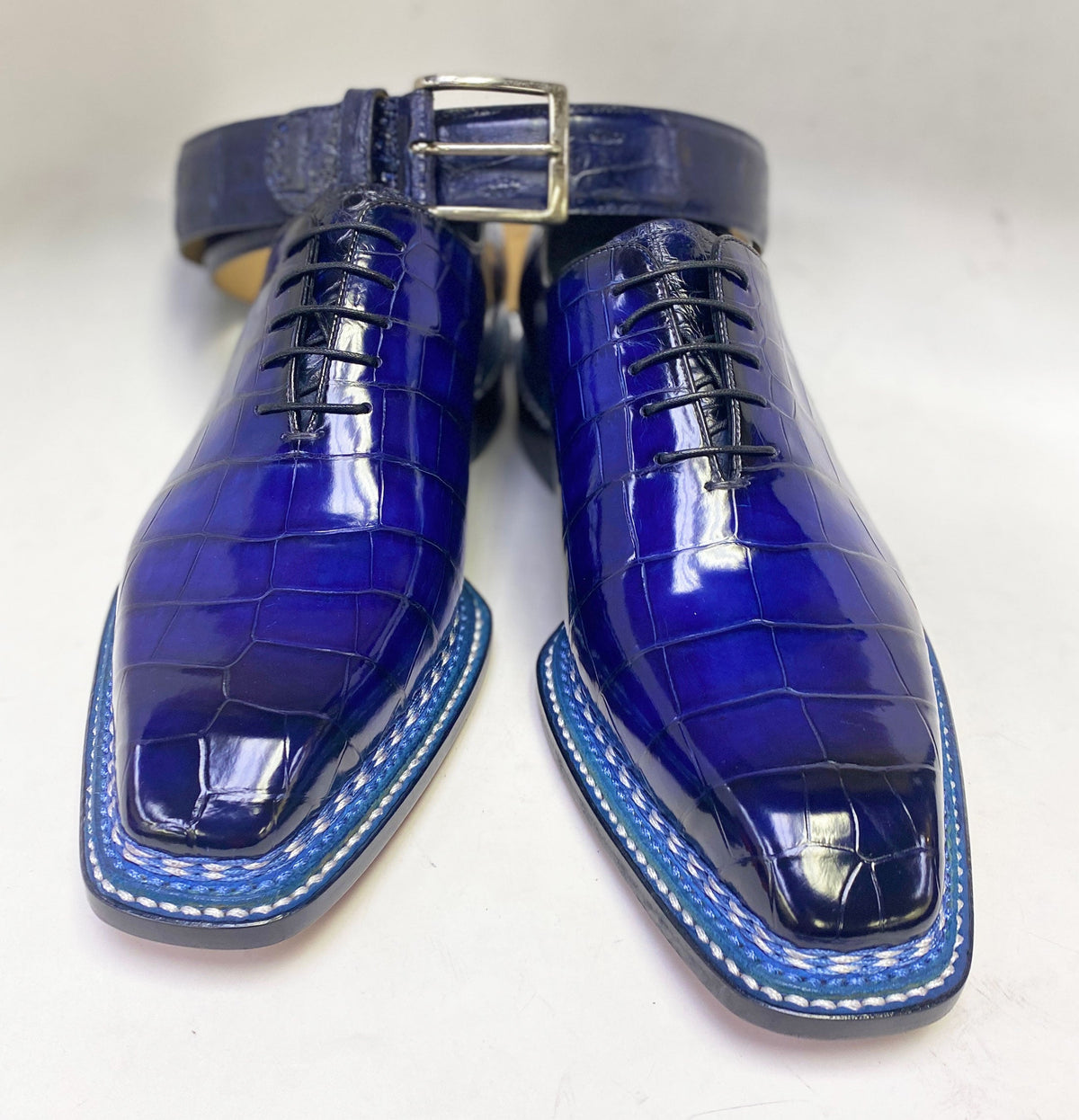 Maurice Ghost Alligator Oxford - Navy – product view 7