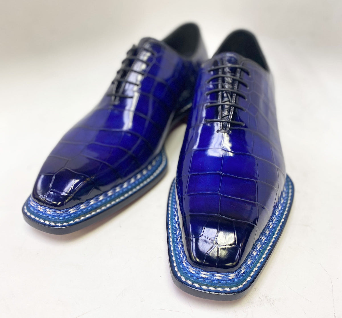 Maurice Ghost Alligator Oxford - Navy – product view 5
