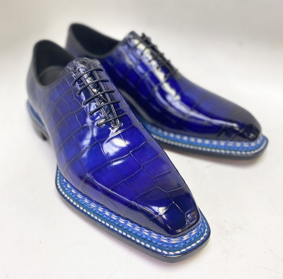 Maurice Ghost Alligator Oxford - Navy – product view 1