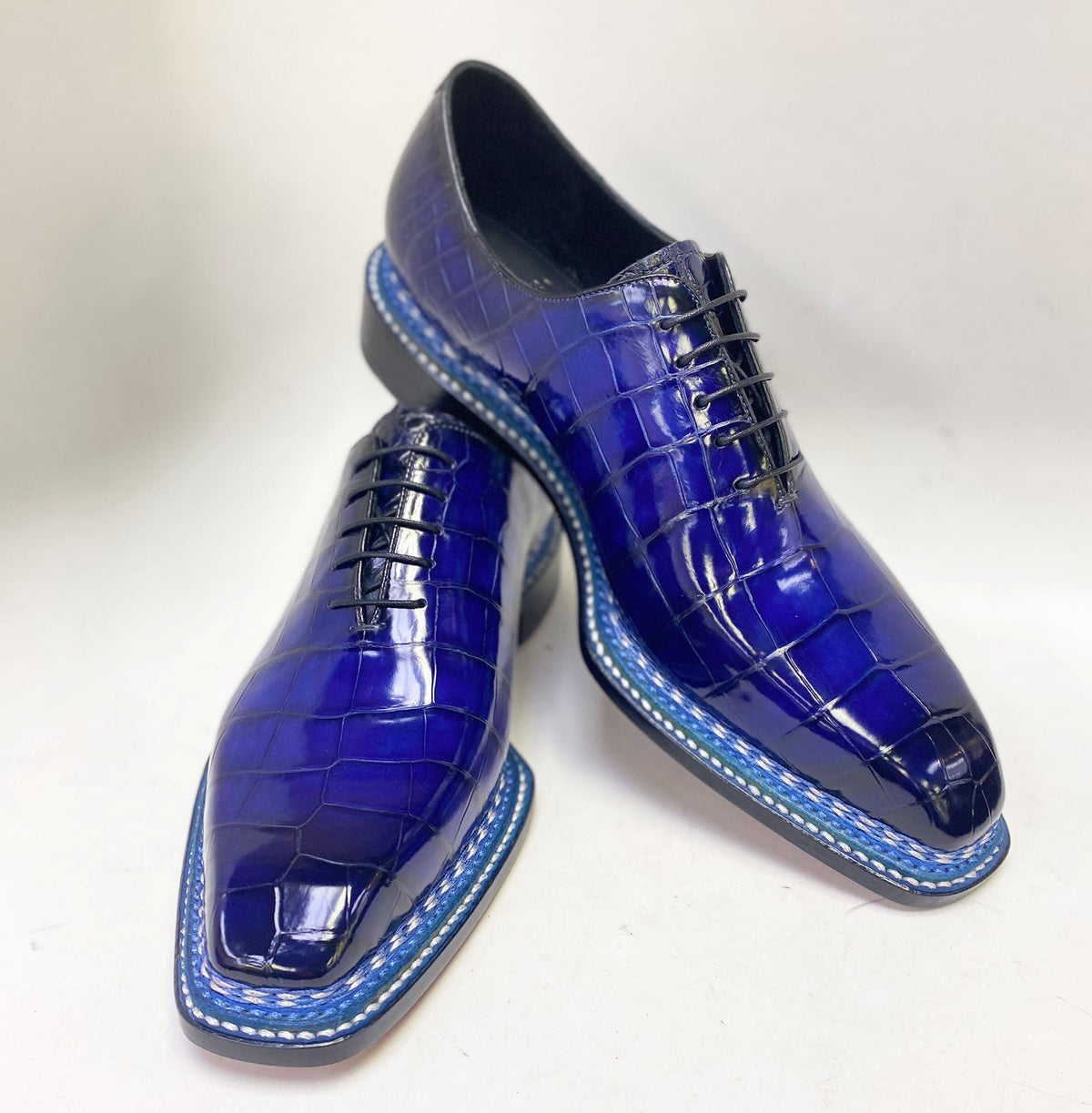 Maurice Ghost Alligator Oxford - Navy – product view 2