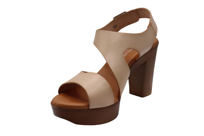 Eric Michael Ginger Women’s Leather Block Heel Sandal