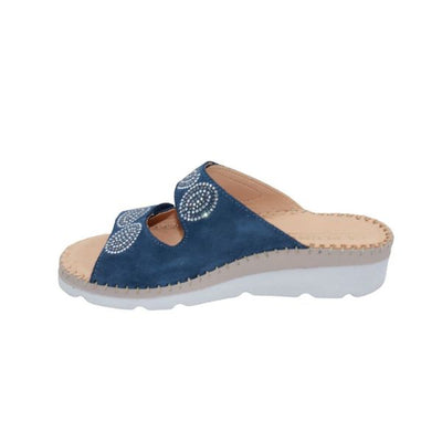 Glitz Gem-Studded Leather Sandal