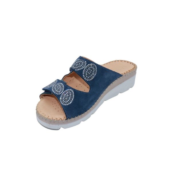 Glitz Gem-Studded Leather Sandal