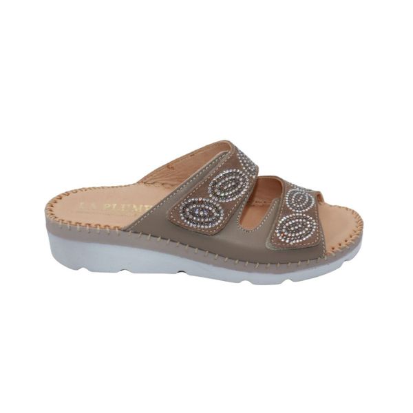 Glitz Gem-Studded Leather Sandal