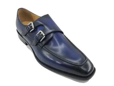 Carrucci Shoes Calfskin Double Monk Loafer KS509 05 Premium Craft Footwear view 8