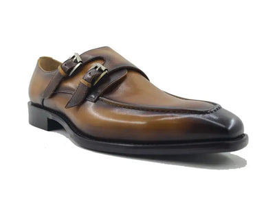 Carrucci Shoes Calfskin Double Monk Loafer KS509 05 Premium Craft Footwear view 12