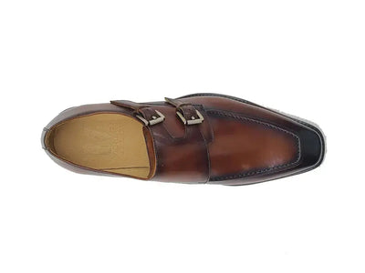 Carrucci Shoes Calfskin Double Monk Loafer KS509 05 Premium Craft Footwear view 17