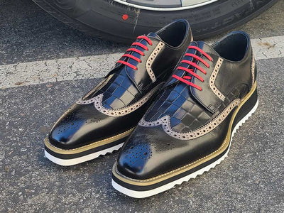Carrucci Shoes Gorgeous Lace Up Oxford Men’s Leather KS515 35 top view