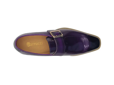 Carrucci Shoes Monkstrap Slip On Classic Leather Patent KS515 38P view 25
