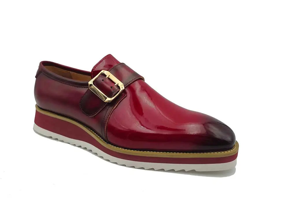 Carrucci Shoes Monkstrap Slip On Classic Leather Patent KS515 38P view 29
