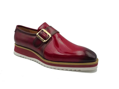 Carrucci Shoes Monkstrap Slip On Classic Leather Patent KS515 38P view 29