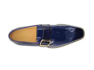 Carrucci Shoes Monkstrap Slip On Classic Leather Patent KS515 38P view 8