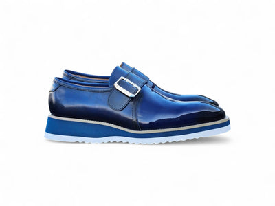 Carrucci Shoes Monkstrap Slip On Classic Leather Patent KS515 38P view 7