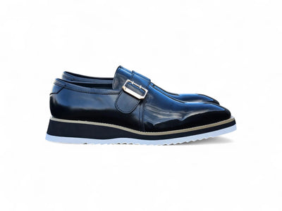 Carrucci Shoes Monkstrap Slip On Classic Leather Patent KS515 38P view 13