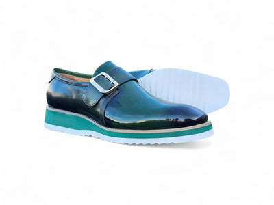 Carrucci Shoes Monkstrap Slip On Classic Leather Patent KS515 38P view 18