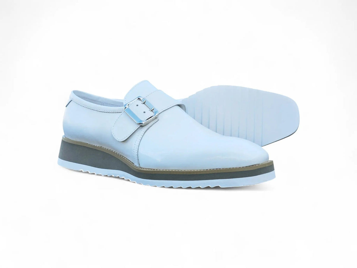 Carrucci Shoes Monkstrap Slip On Classic Leather Patent KS515 38P view 20